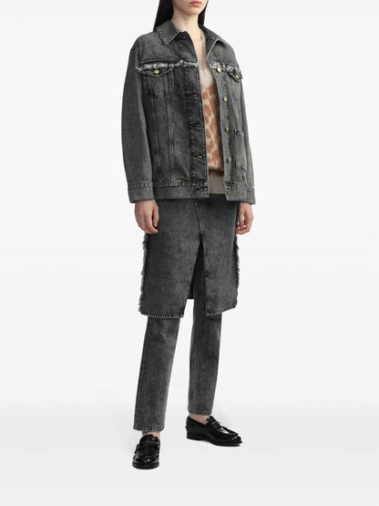 Frayed-Detail Washed Jacket