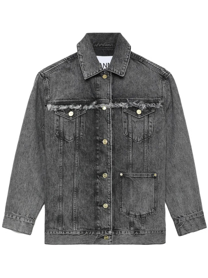 Frayed-Detail Washed Jacket