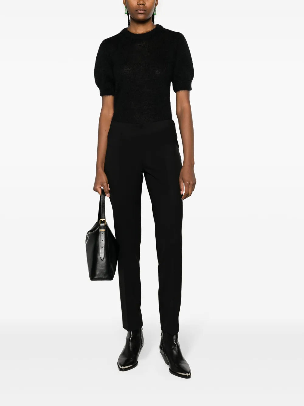 Crew-Neck Short-Sleeve Top
