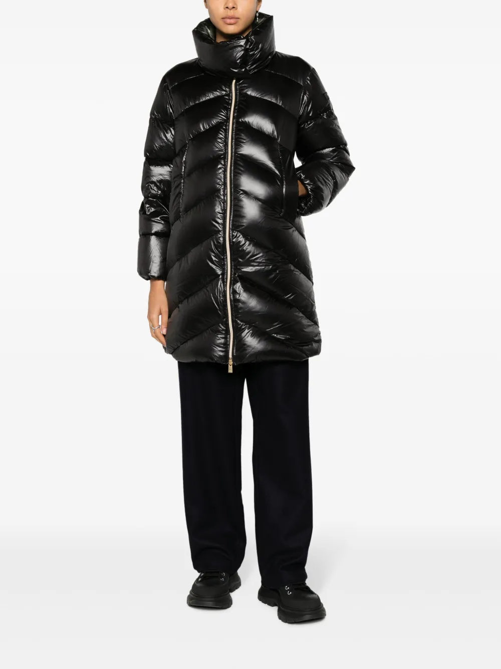 Quilted Padded Down Coat