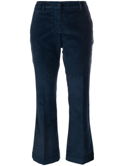 Concealed-Fastening Flared Trousers