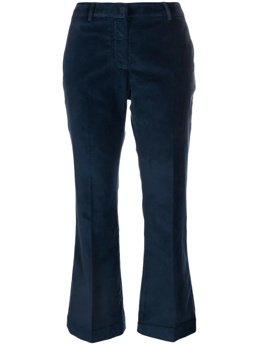 Concealed-Fastening Flared Trousers