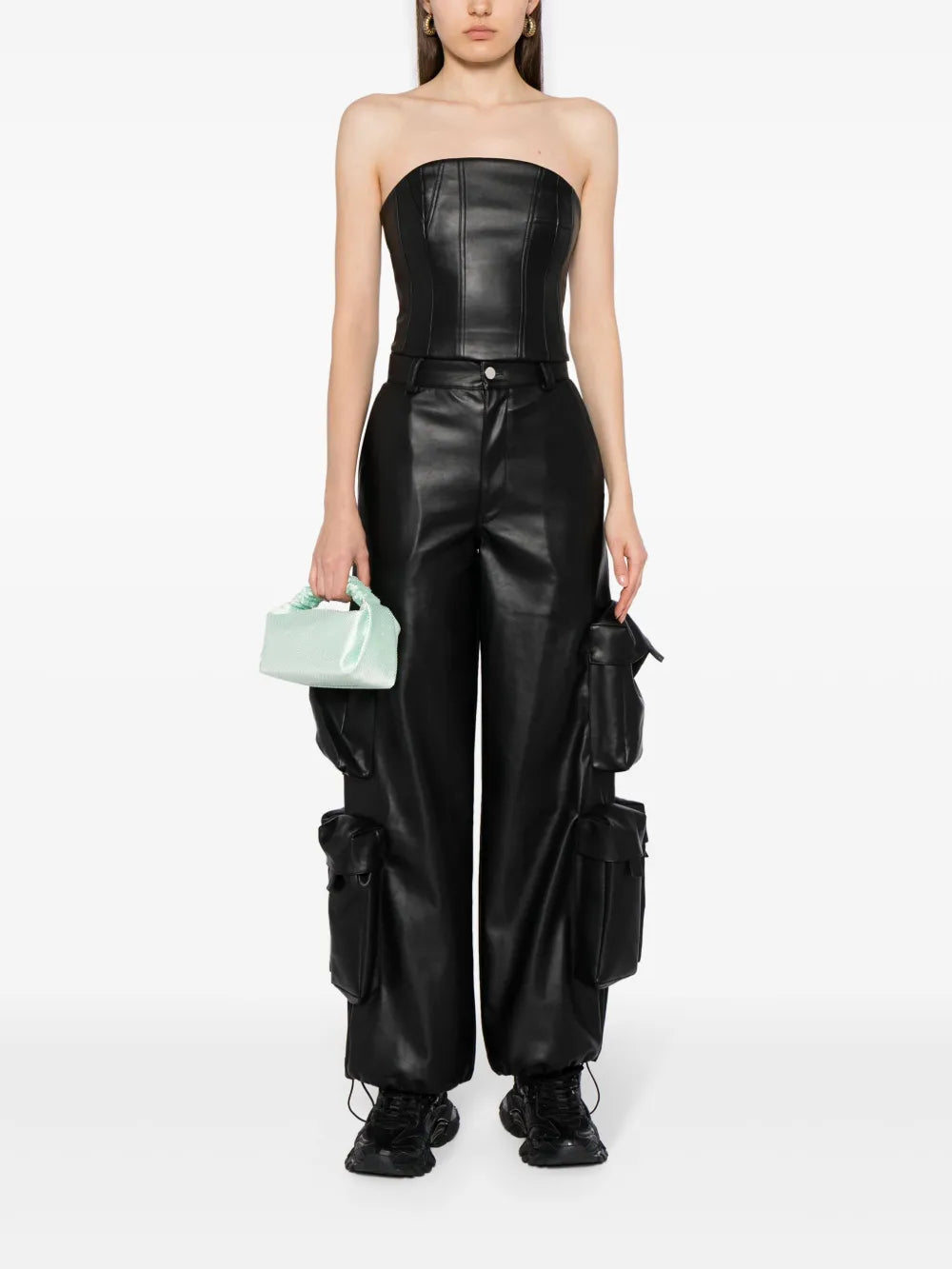 Strapless Zip-Up Top