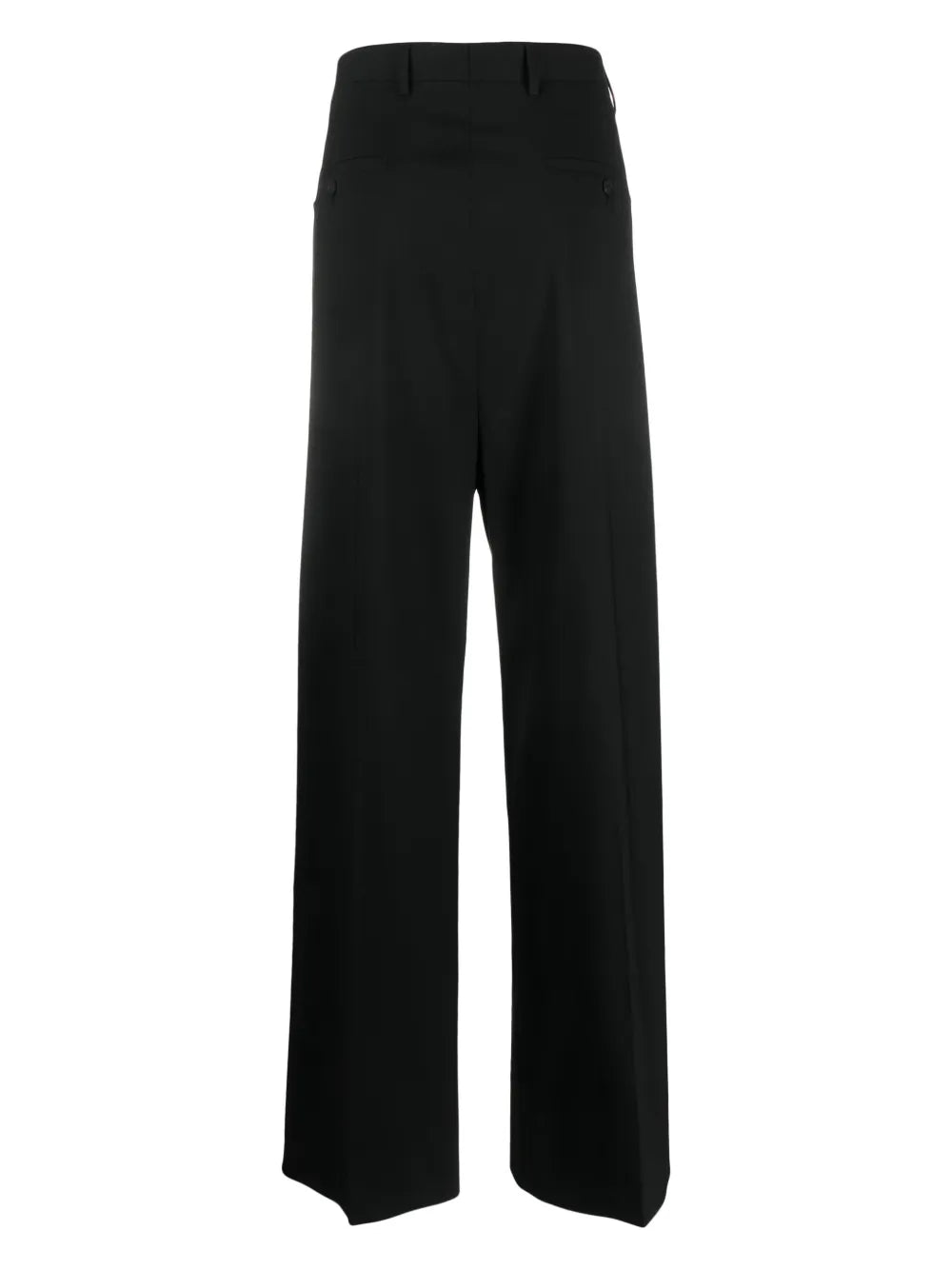 Pressed-Crease Concealed-Fastening Tailored Trousers