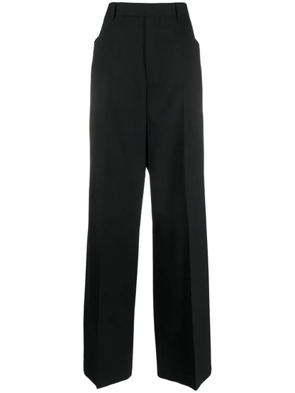 Pressed-Crease Concealed-Fastening Tailored Trousers