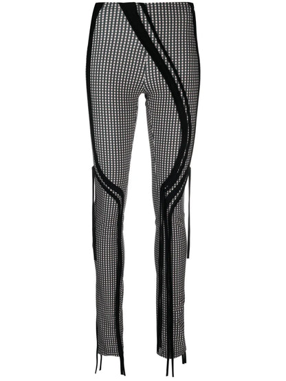 Check-Print Skinny Trousers