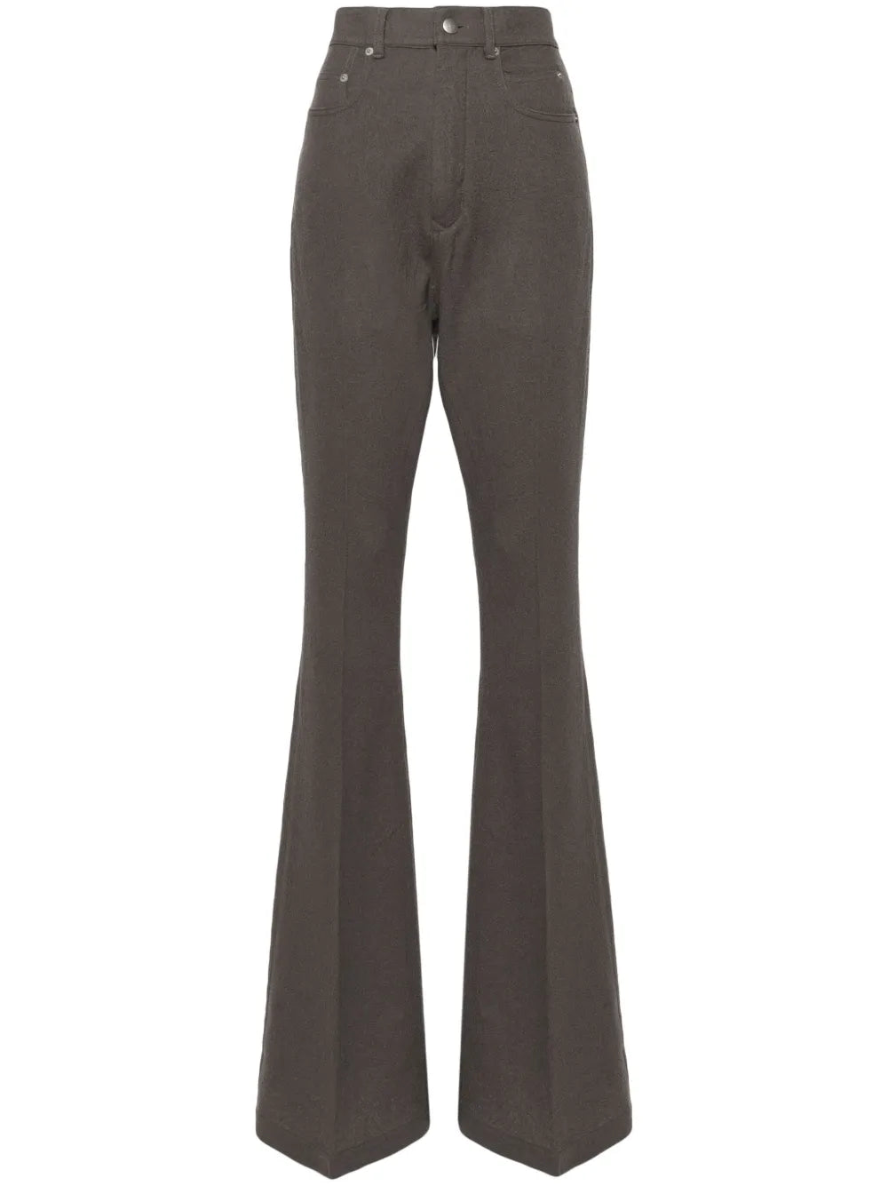 Pressed-Crease High-Waist Trousers