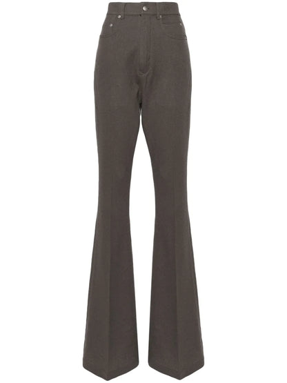 Pressed-Crease High-Waist Trousers
