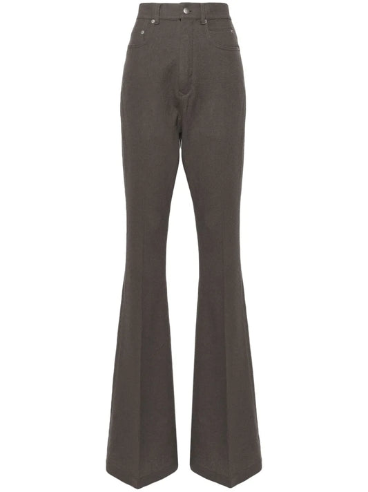 Pressed-Crease High-Waist Trousers