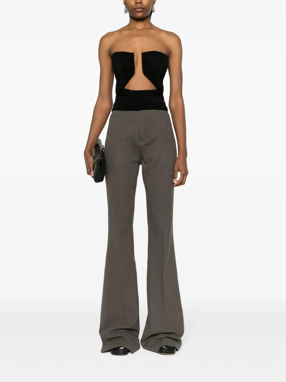 Pressed-Crease High-Waist Trousers