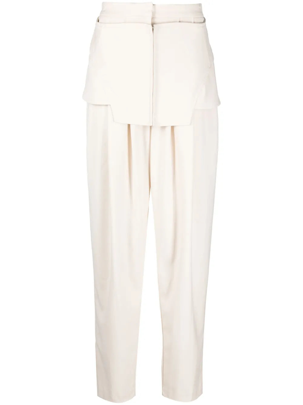 Layered-Detail High-Waist Trousers