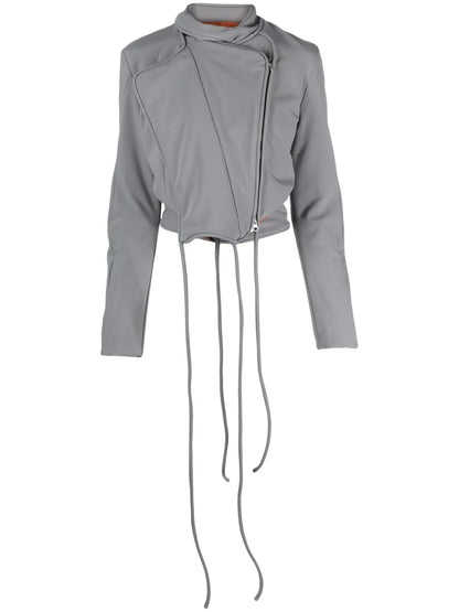 Round-Neck Zipped Jacket