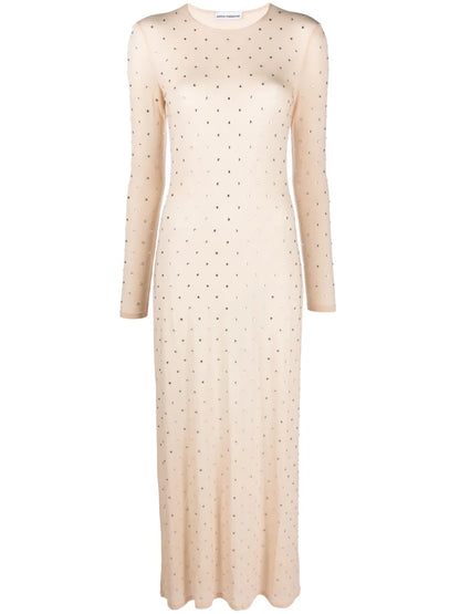 Rhinestone-Embellished Jersey Dress