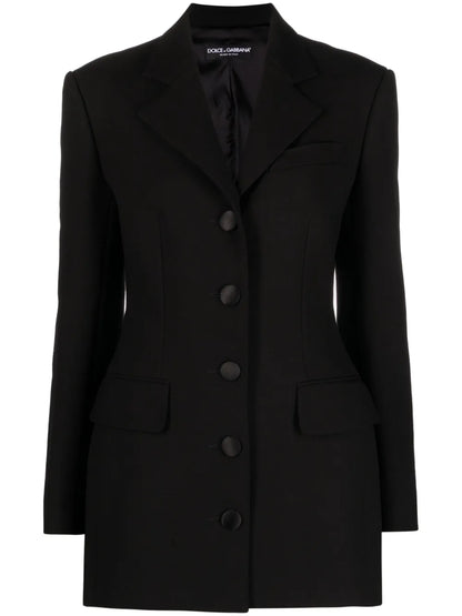 Single-Breasted Virgin-Wool Blazer