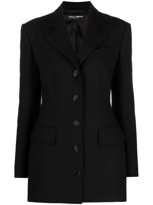 Single-Breasted Virgin-Wool Blazer
