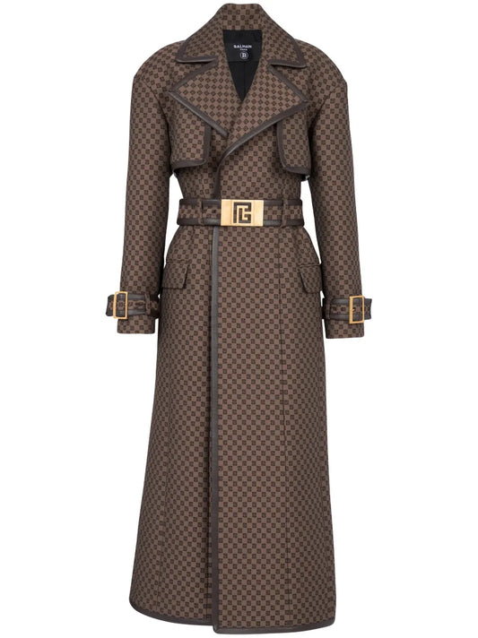 Mini Monogram-Jacquard Trench Coat