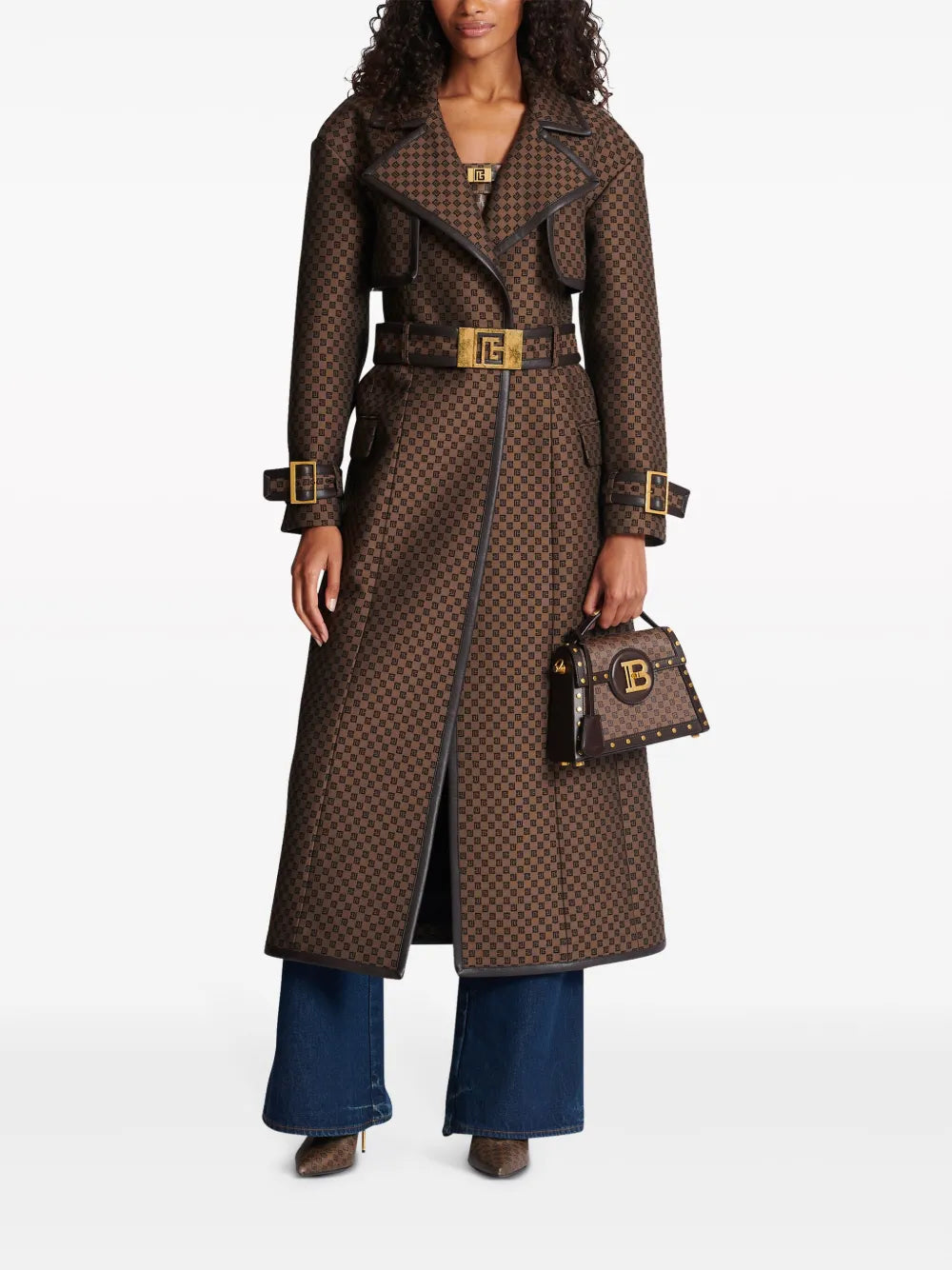 Mini Monogram-Jacquard Trench Coat