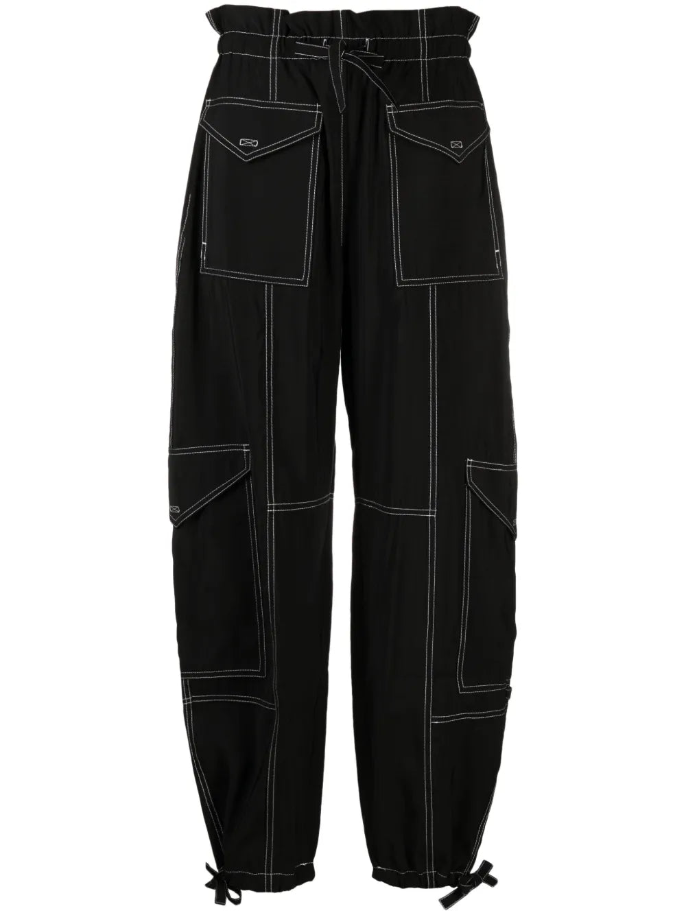 Paperbag-Waist Cargo Trousers
