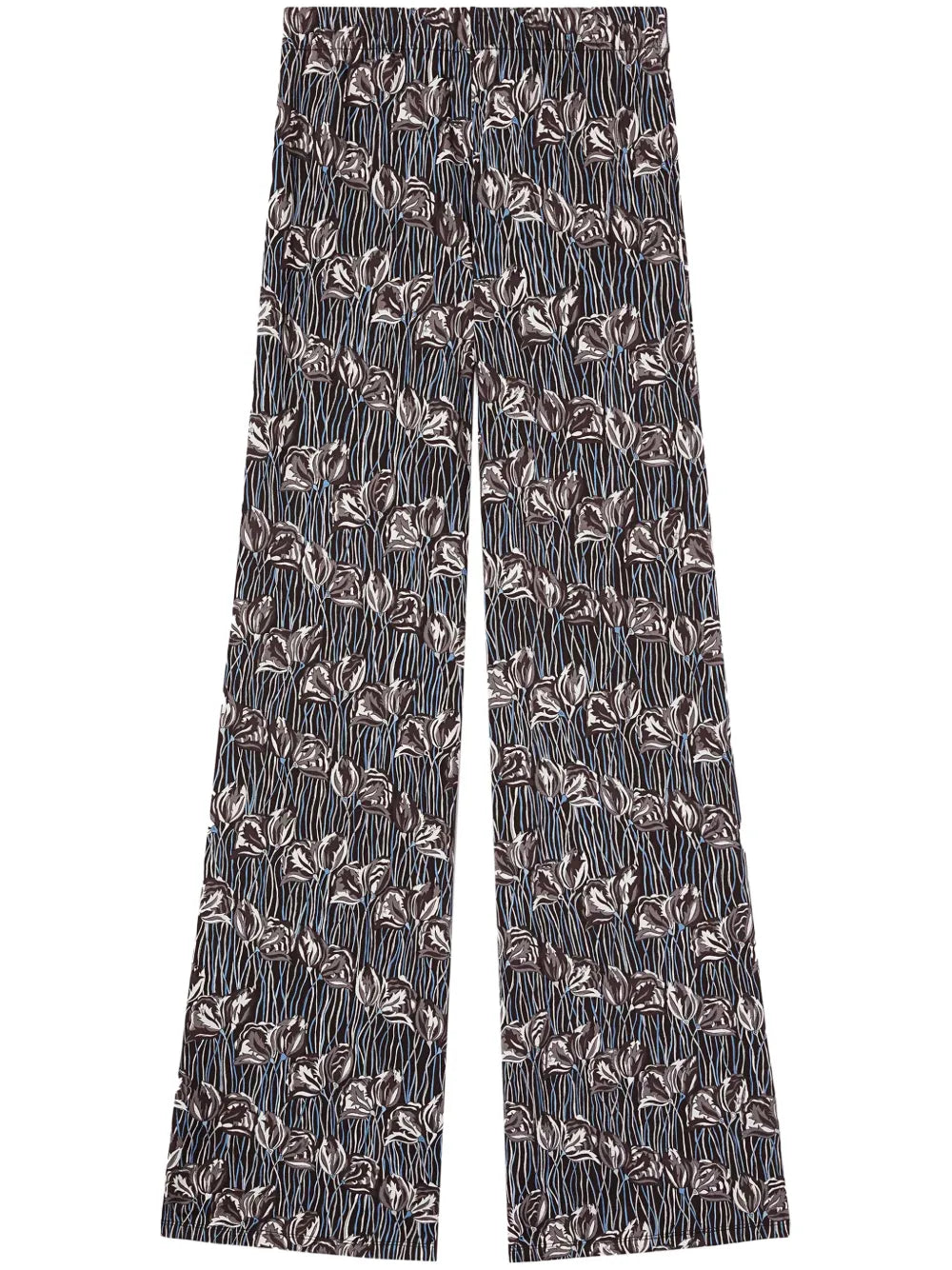 Floral Print Straight-Legged Trousers
