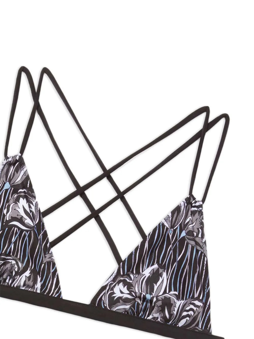 Floral Print Multi-Strap Bikini Top