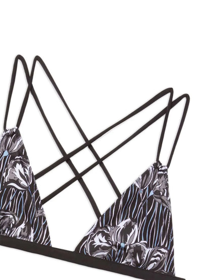 Floral Print Multi-Strap Bikini Top