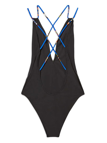 Printed Straps Swimsuit
