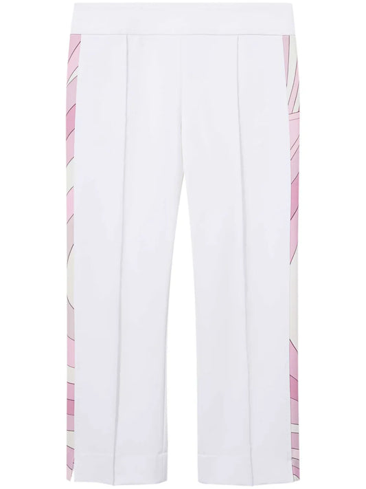 Iride-Print Cropped Trousers