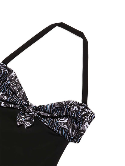 Fiori Di Loto-Print Swimsuit
