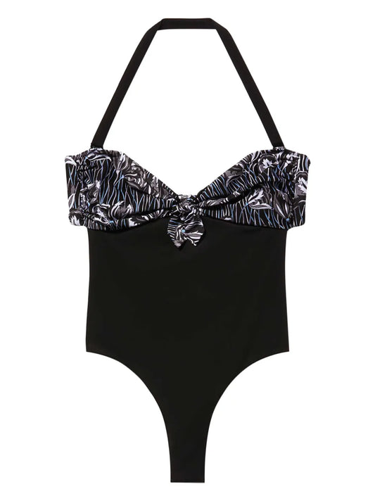 Fiori Di Loto-Print Swimsuit