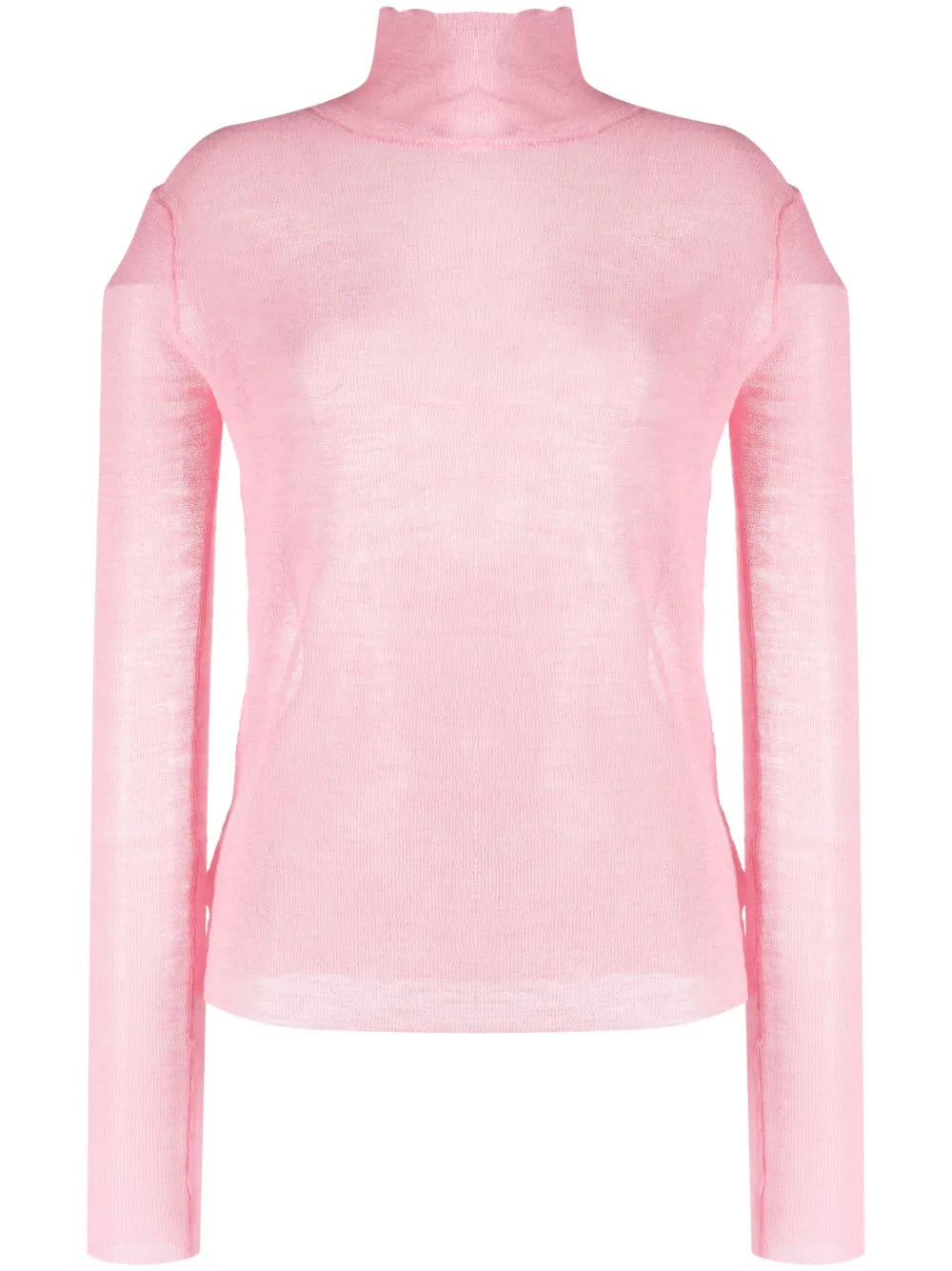 Semi-Sheer Logo-Patch Jumper