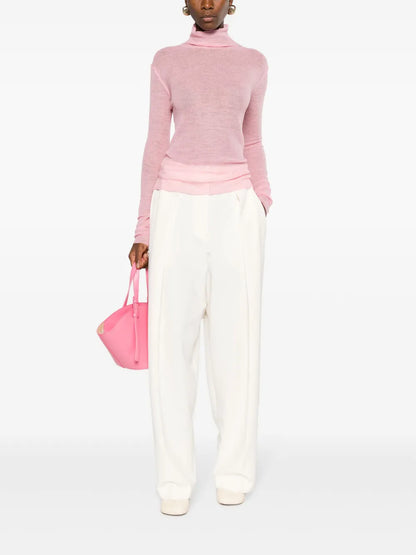 Semi-Sheer Logo-Patch Jumper