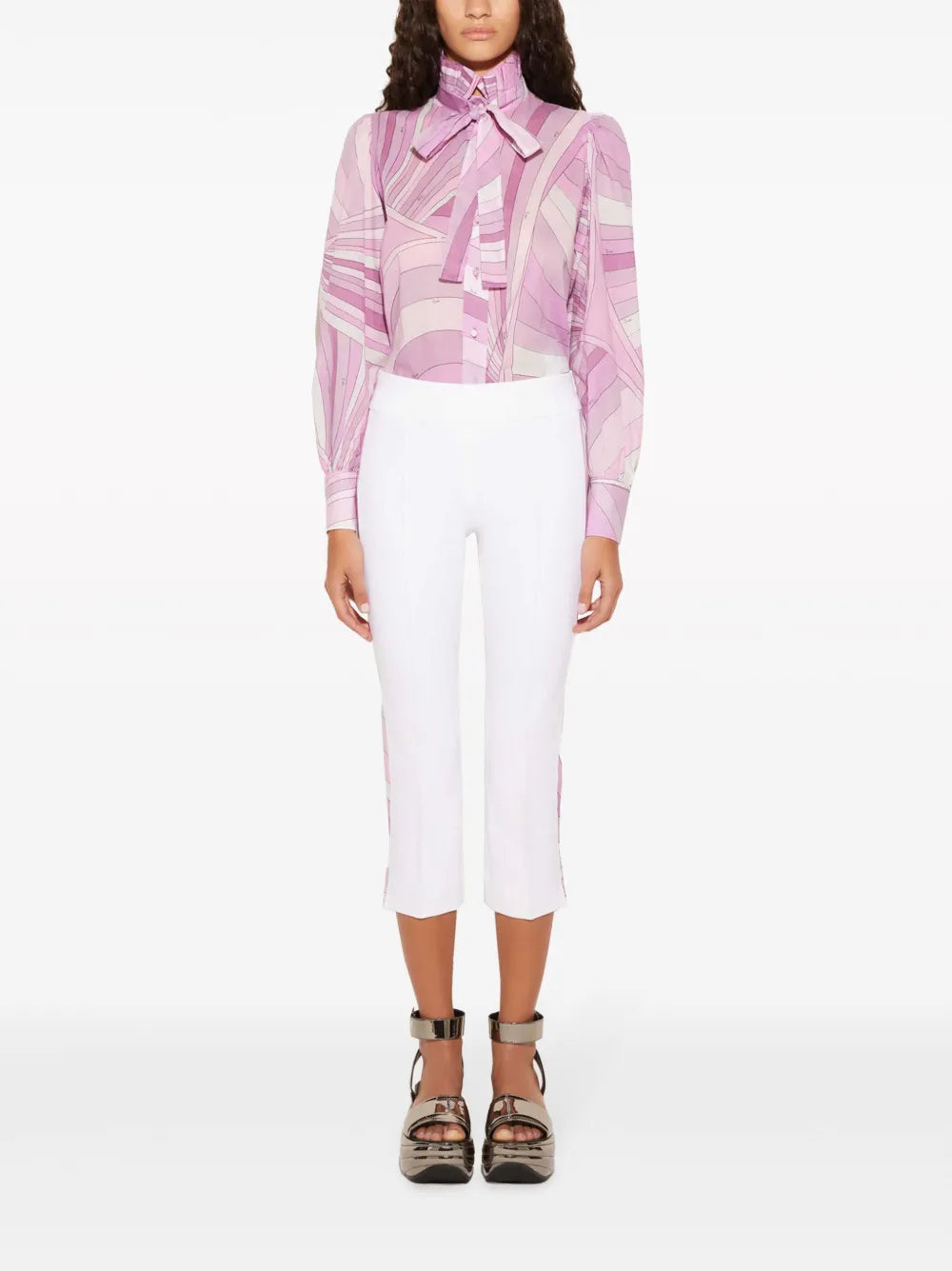Iride-Print Cotton Blouse