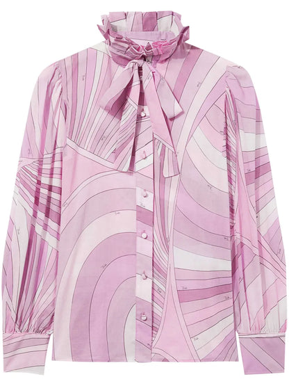 Iride-Print Cotton Blouse