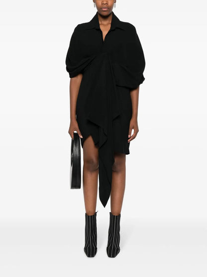 Asymmetric Poplin Shirtdress