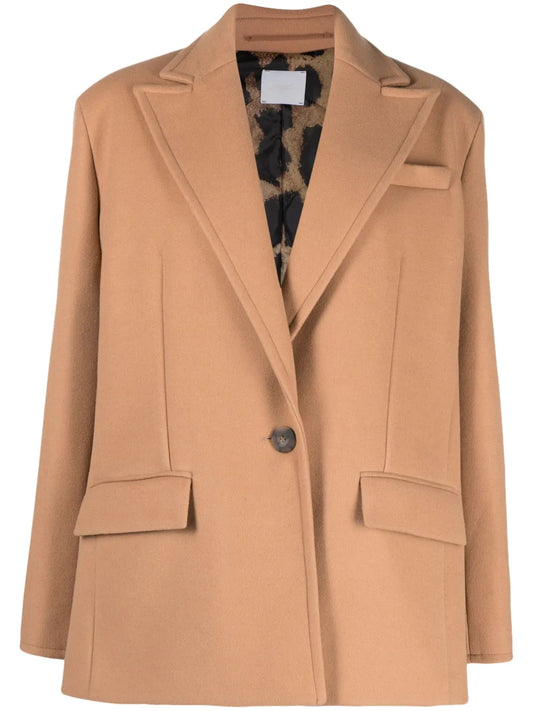 Single-Breasted Felted Coat