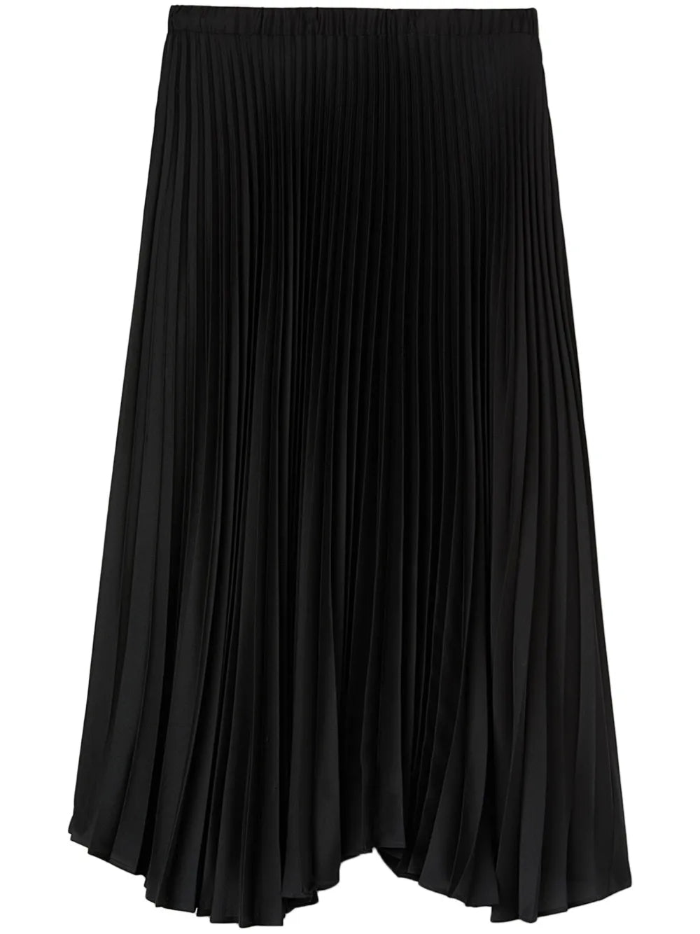 High-Waist Pleated Midi Skirt