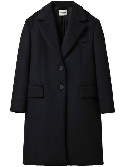 Virgin Wool-Blend Velour Coat