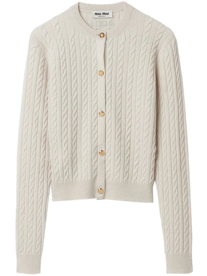 Cable-Knit Cashmere Cardigan