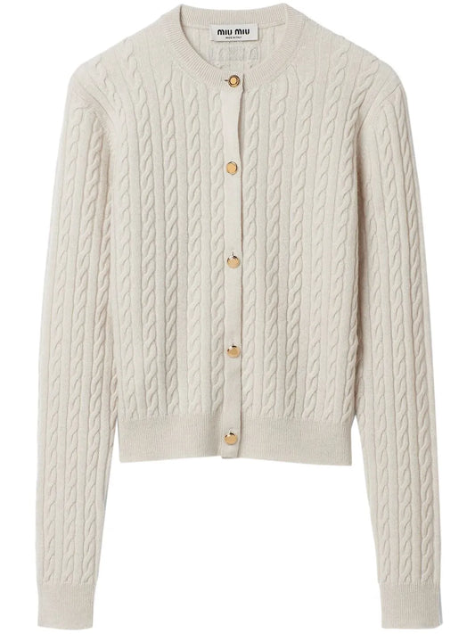Cable-Knit Cashmere Cardigan