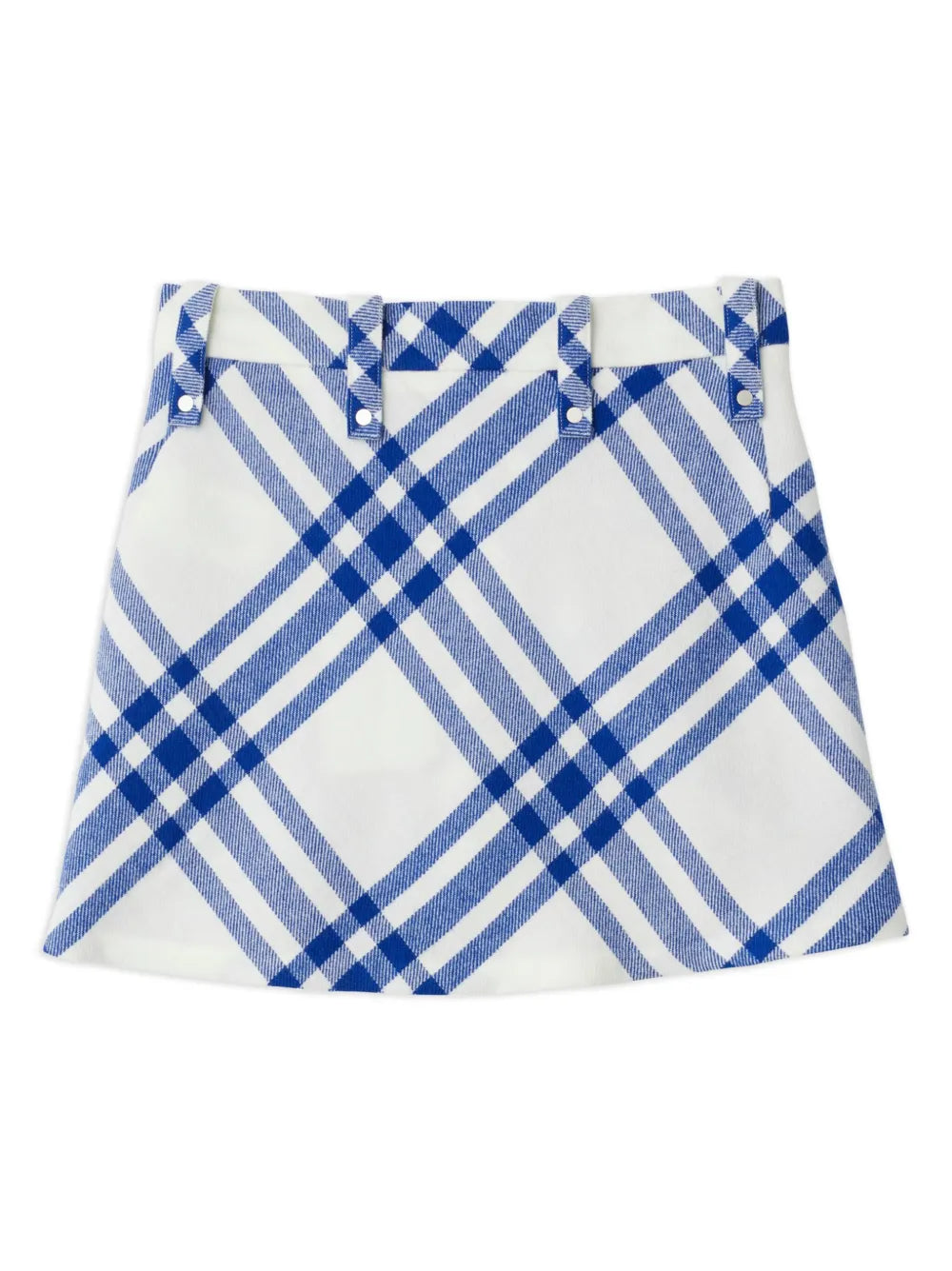 Checked Wool Miniskirt