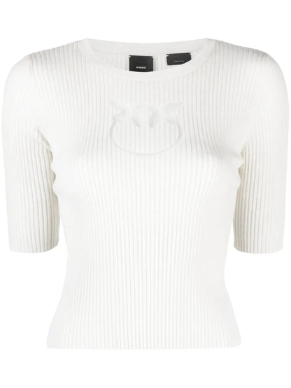 Logo Intarsia-Knit Wool Top