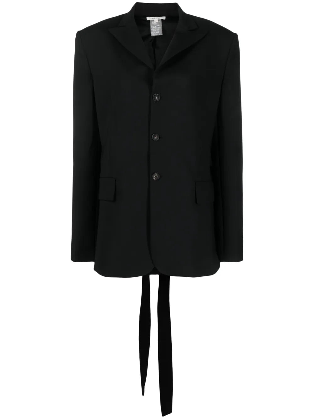 Strap-Detail Single-Breasted Blazer