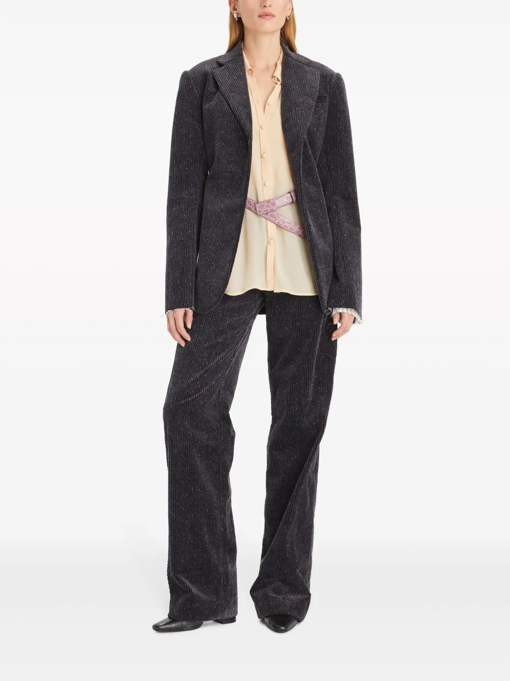 Cinched Corduroy Blazer