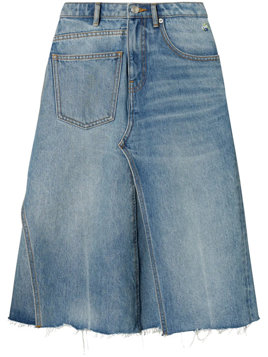 Deconstructed Denim Skirt