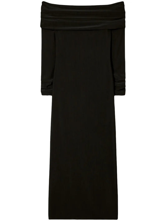 Off-Shoulder Long-Sleeved Dress