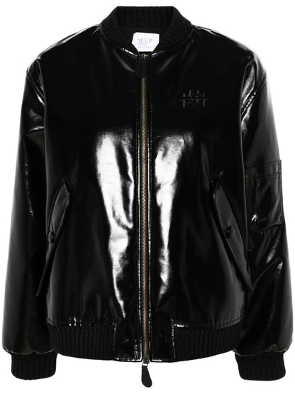 Montenapoleone Coated Bomber Jacket