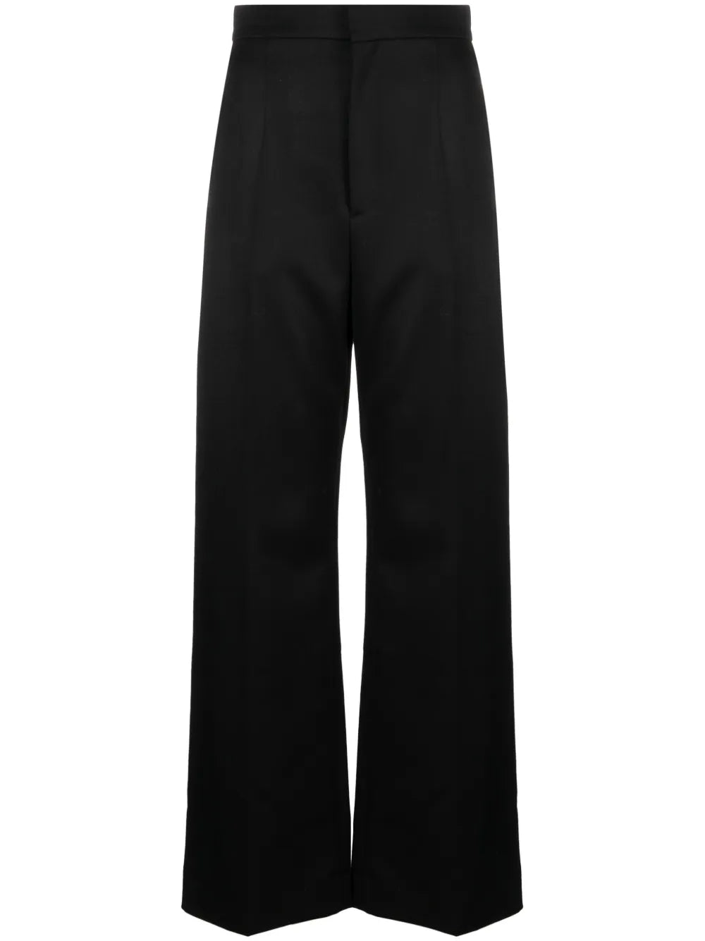 High-Waisted Wool Trousers