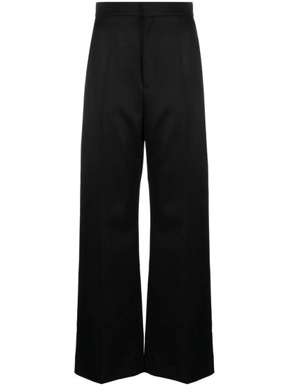 High-Waisted Wool Trousers