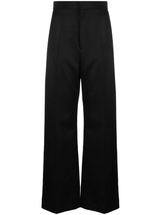 High-Waisted Wool Trousers