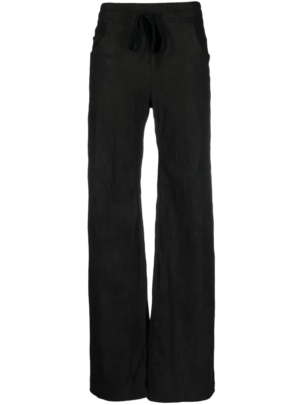 Straight-Leg Leather Trousers